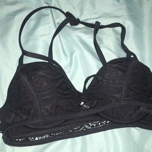 Black mesh bikini top